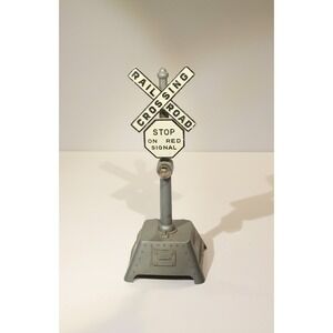 Vintage Louis Marx Bell Ringing railroad crossing O Gauge No Box. (K)